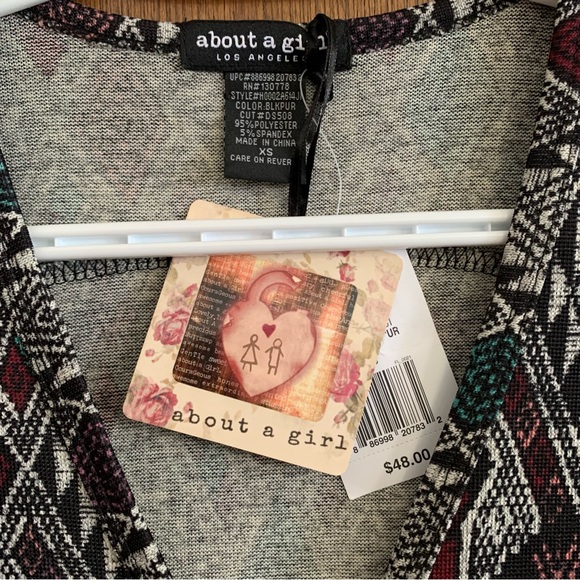 NWT Printed Button-up Sleeved Cardigan Dress - Picture 7 of 13